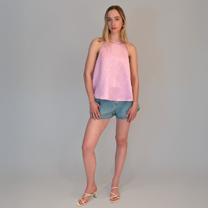 Blurred Satin Top