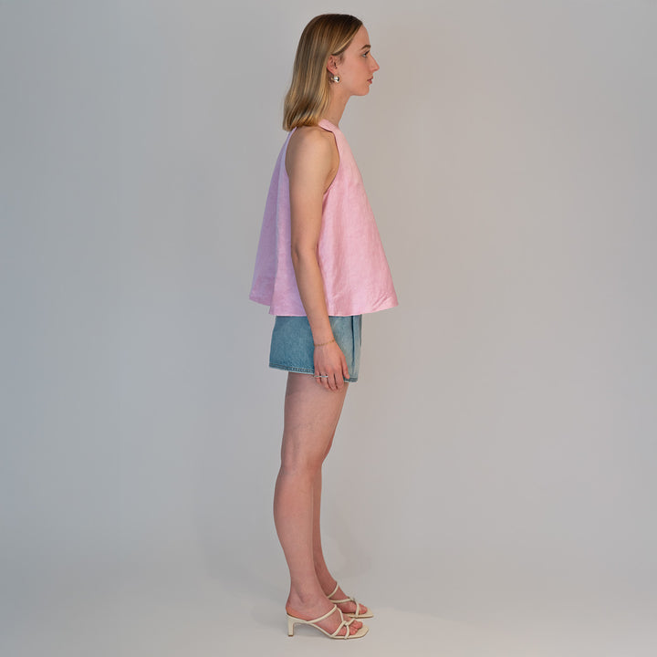 Blurred Satin Top