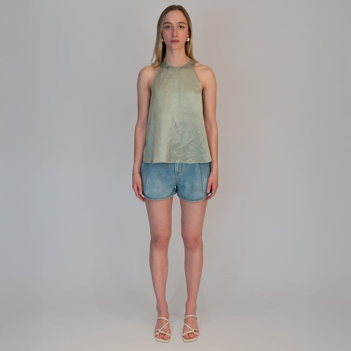 Blurred Satin Top