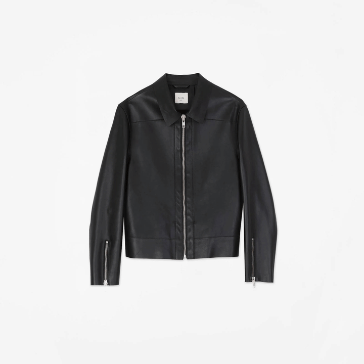 A4013 Cropped Leather Jacket