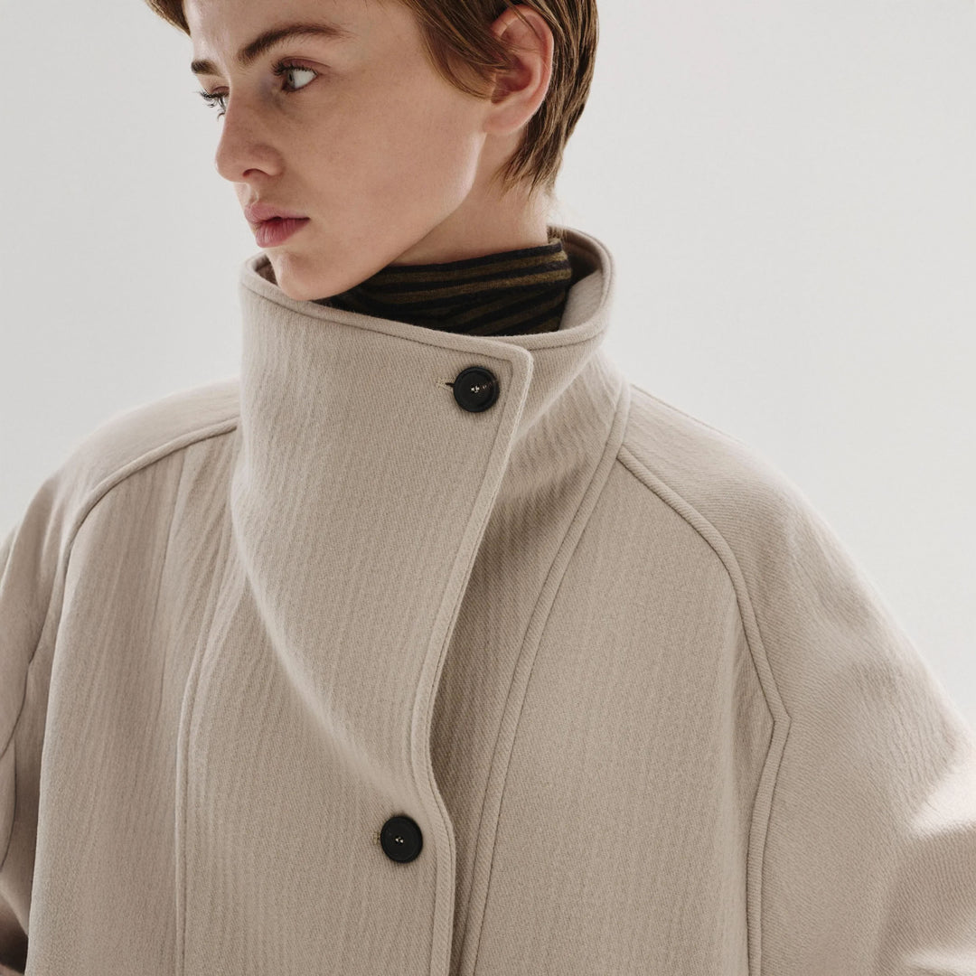 High Neck Cloth Jacket