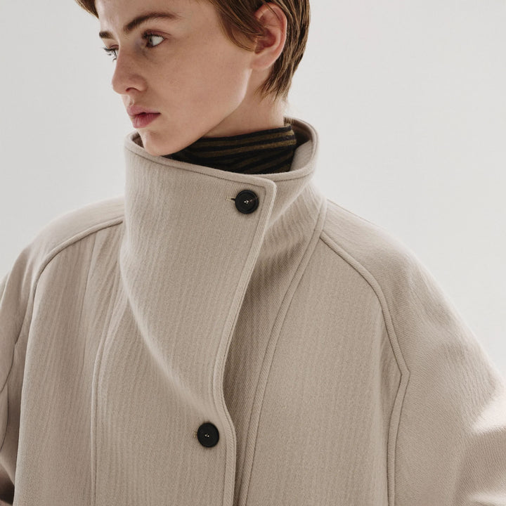 High Neck Cloth Jacket