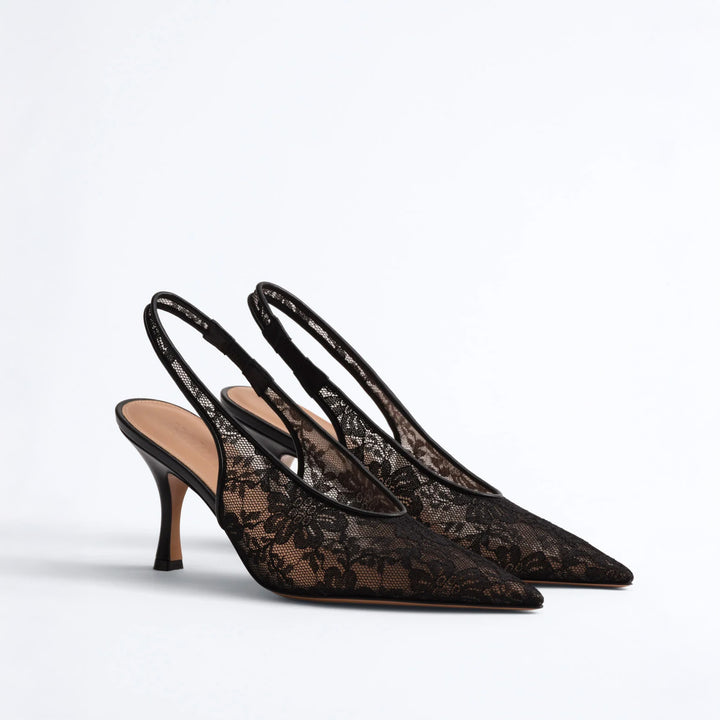 Dolly Lace Slingbacks