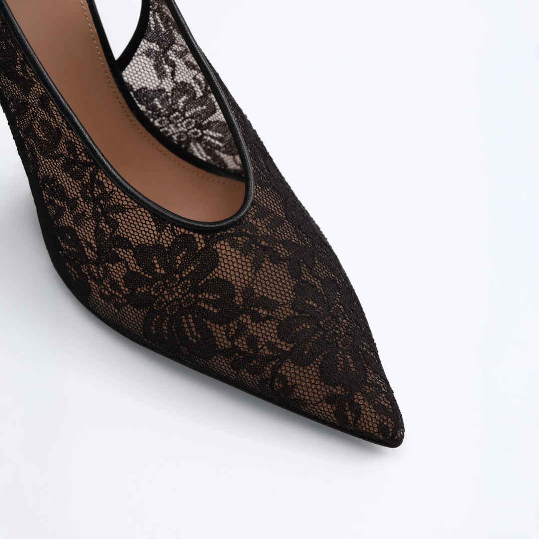 Dolly Lace Slingbacks