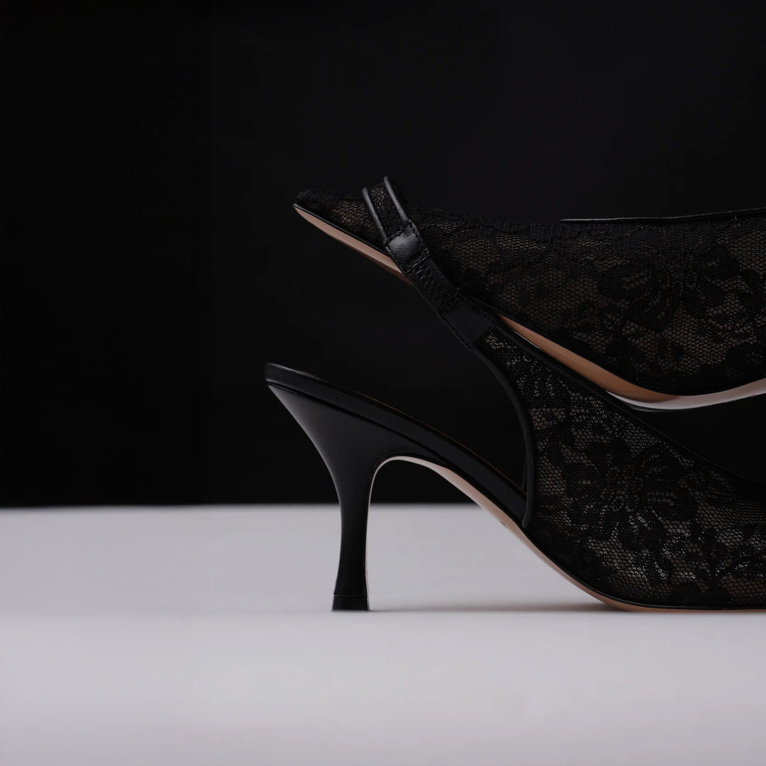 Dolly Lace Slingbacks