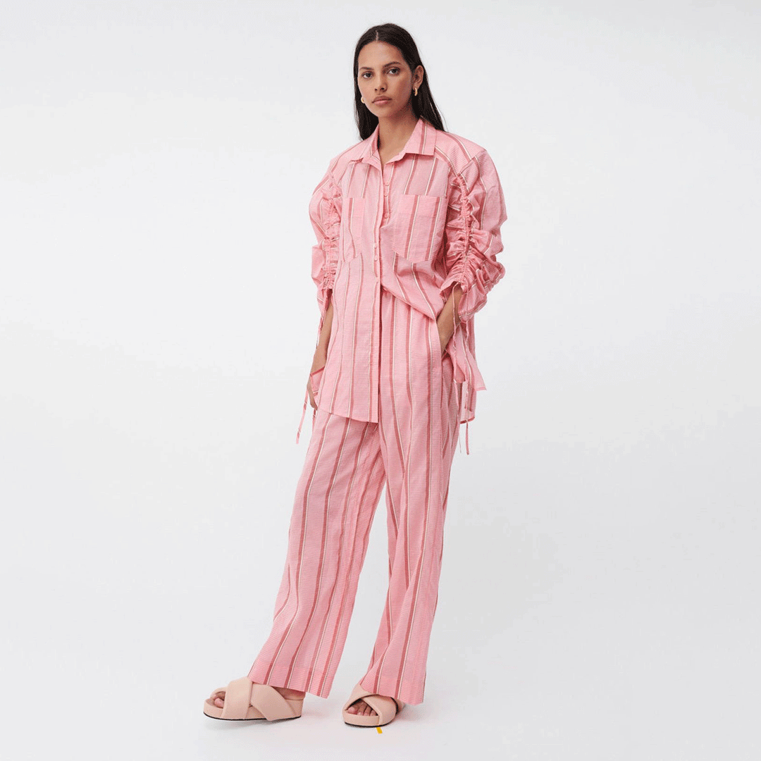 Pablo Ruched Sleeve Oversized Shirt