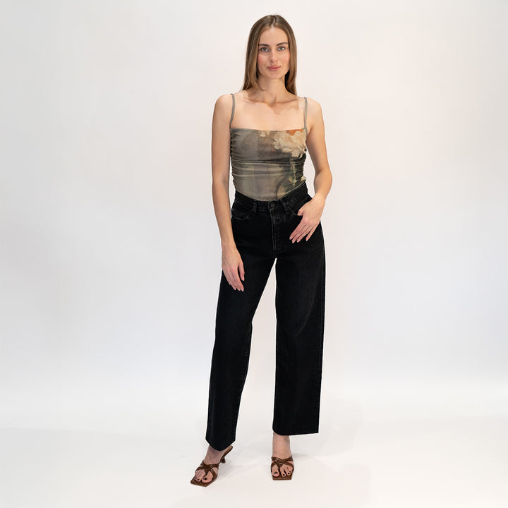 Jazlyn Mesh Jersey Top