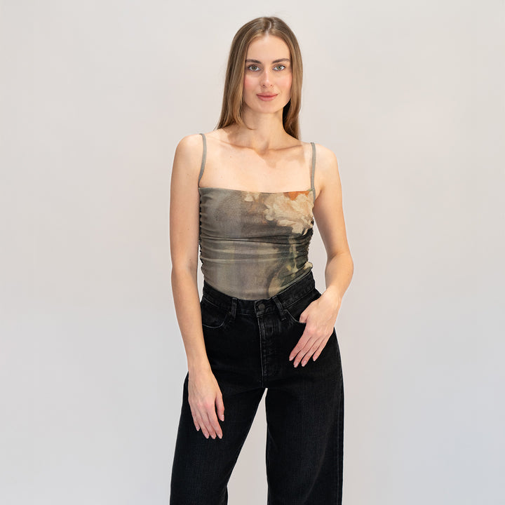 Jazlyn Mesh Jersey Top