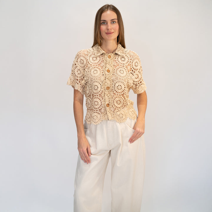 Crochet Cropped Shirt 4