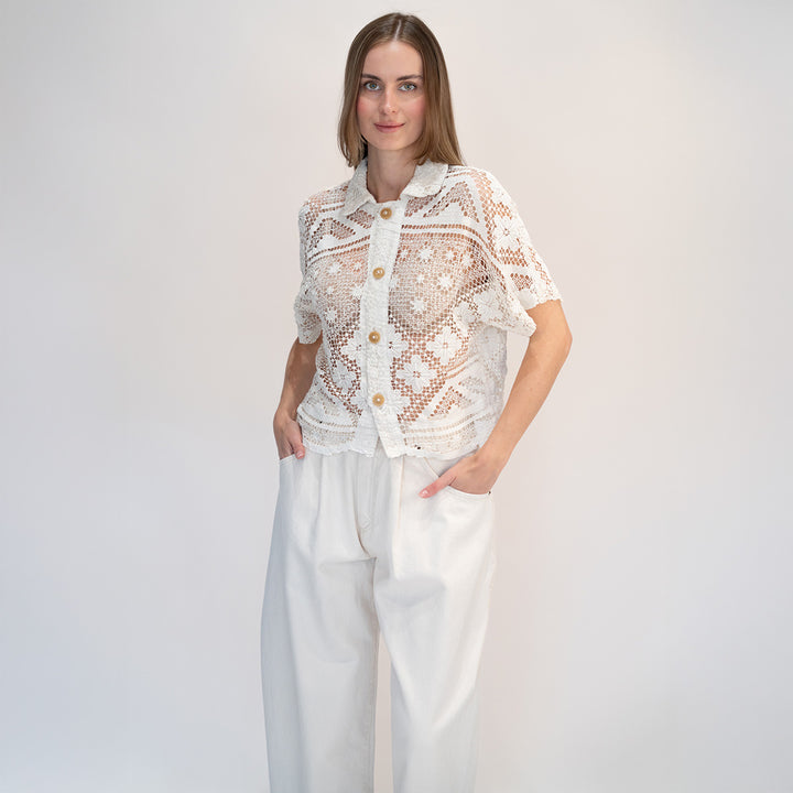 Crochet Cropped Shirt 3