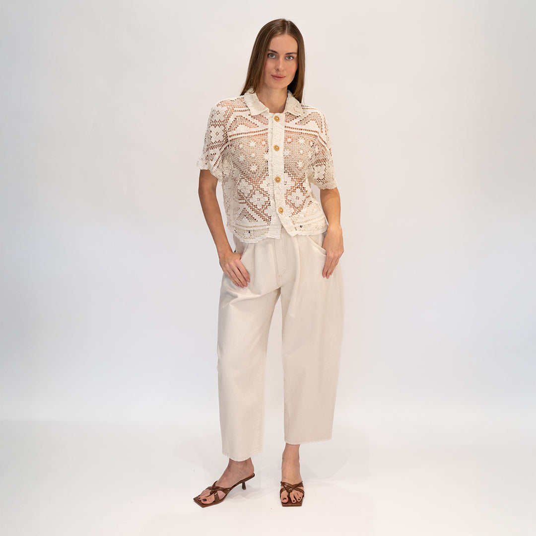 Crochet Cropped Shirt 3