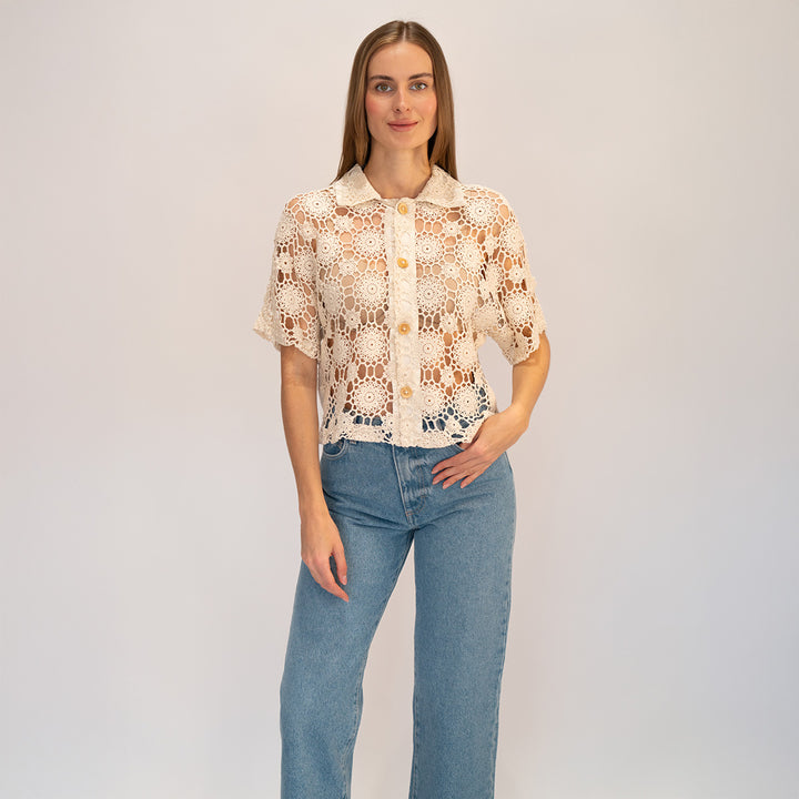 Crochet Cropped Shirt 2