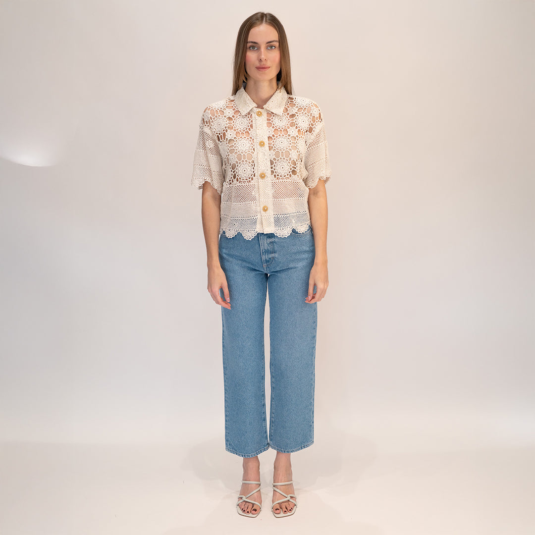 Crochet Cropped Shirt 1