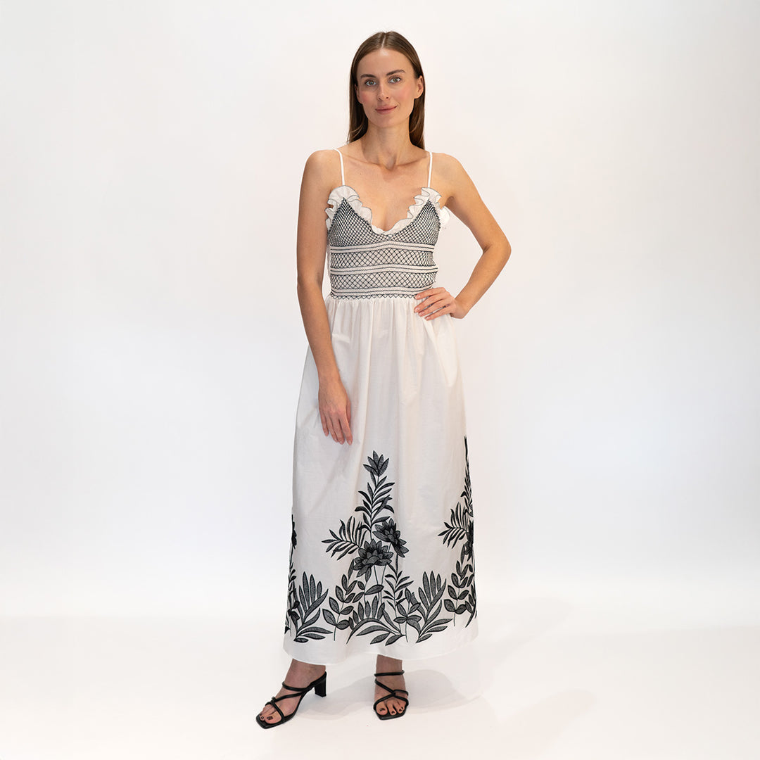 Bianca Long Dress Water Lilies / Xs Bianca Long Dress Water Lilies / Xs