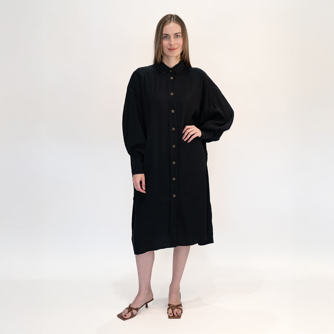 Cupro Shirt Dress