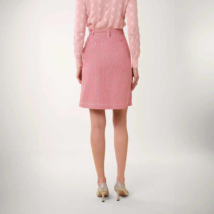 Denim Stripe Skirt