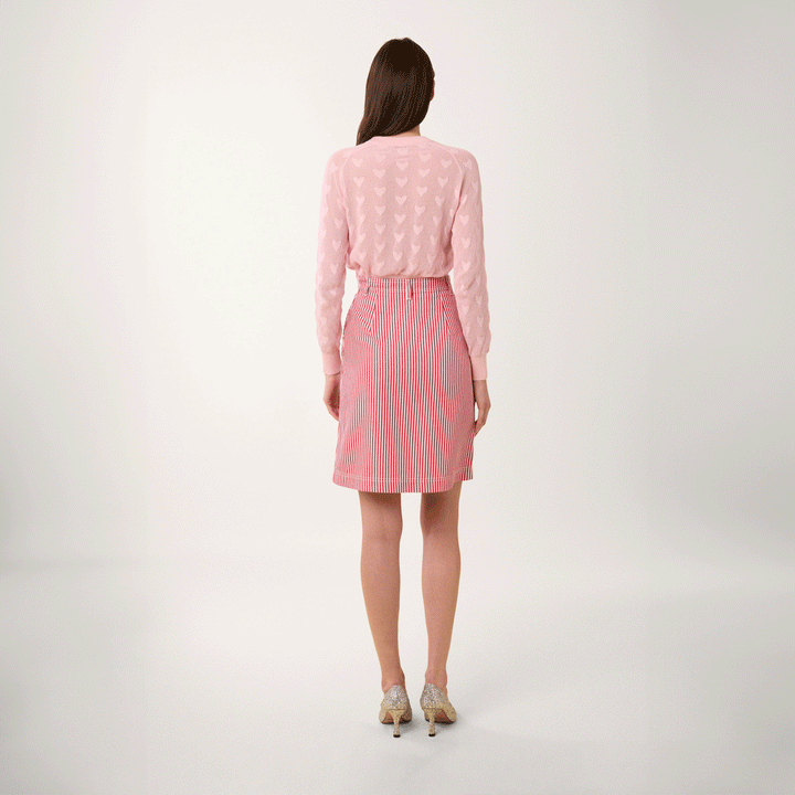 Denim Stripe Skirt