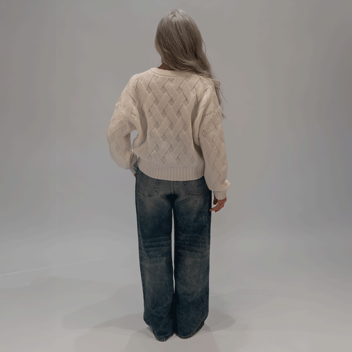 Crewneck Cross Hatch Sweater
